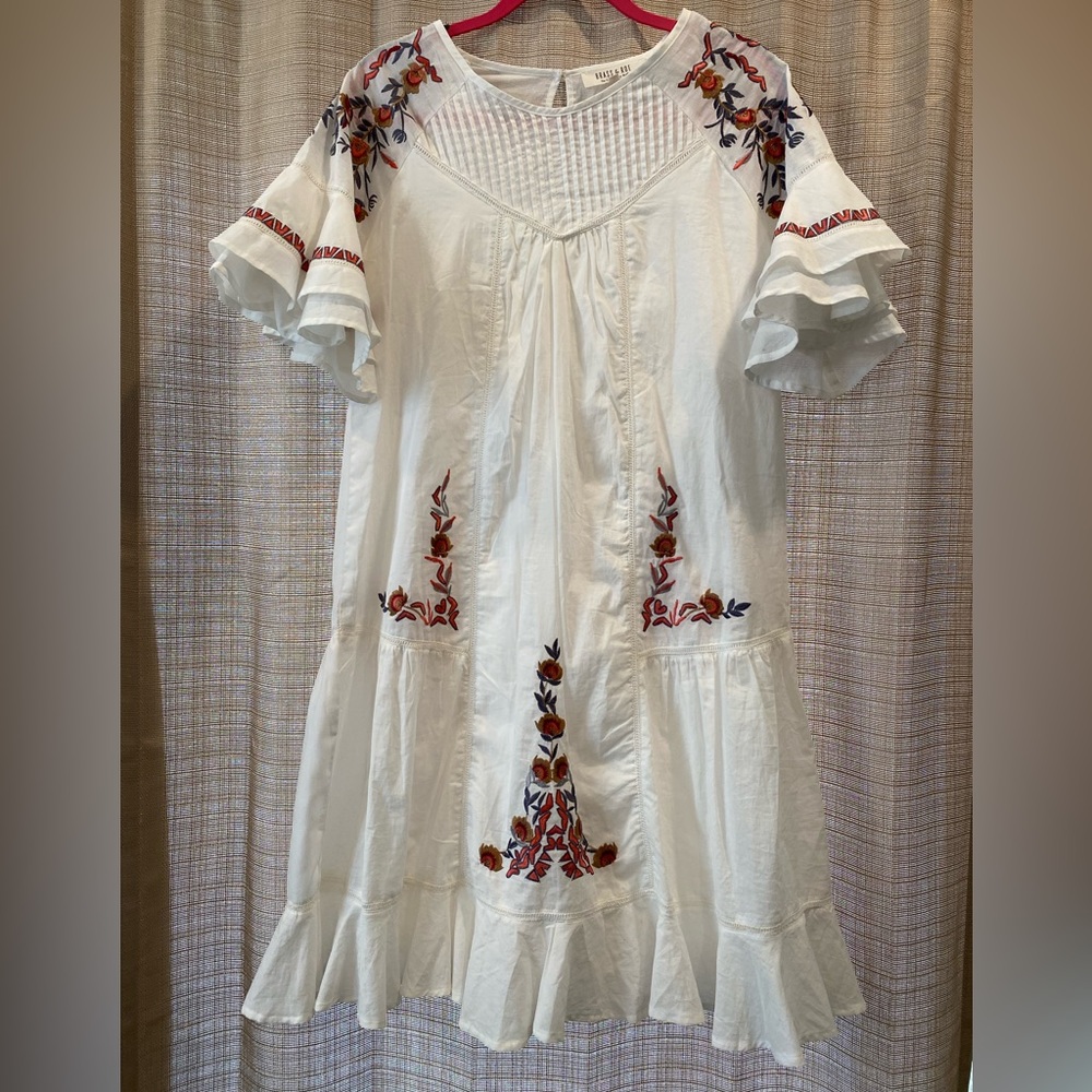 Cotton Embroidered Midi Dress